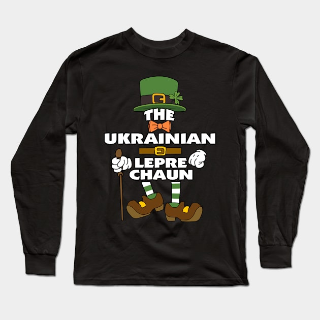 The Ukrainian Leprechaun St Patrick's Day Celebration Matching Outfits Group Attire Long Sleeve T-Shirt by HappyGiftArt